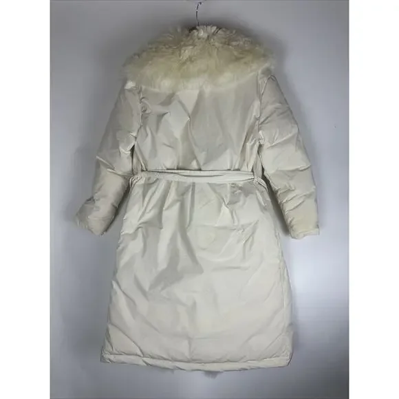 YVES SALOMON Shearling-trimmed puffer coat Women Size 32 France